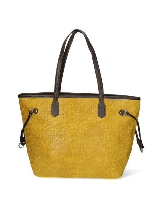 Borsa a spalla da Donna in Vera Pelle | Gave Lux | GLX228006123FBG-GIALLO