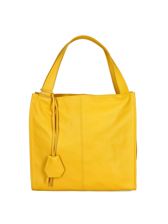 borsa a spalla da Donna in Vera Pelle | Gave Lux | GLX22331123FBG-D04_GIALLO_YELLOW