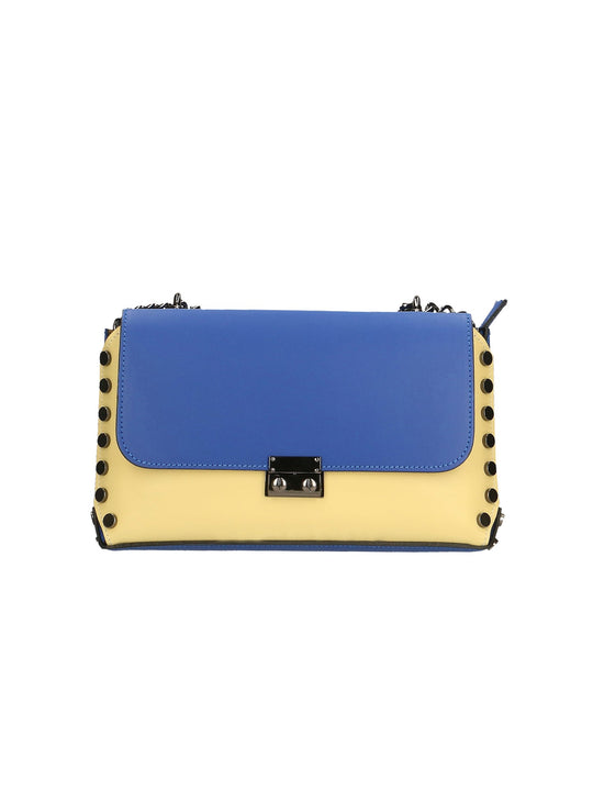 Borsa a tracolla da donna In Vera pelle | gave lux | GLX22864123FBG-GIALLO+BLU