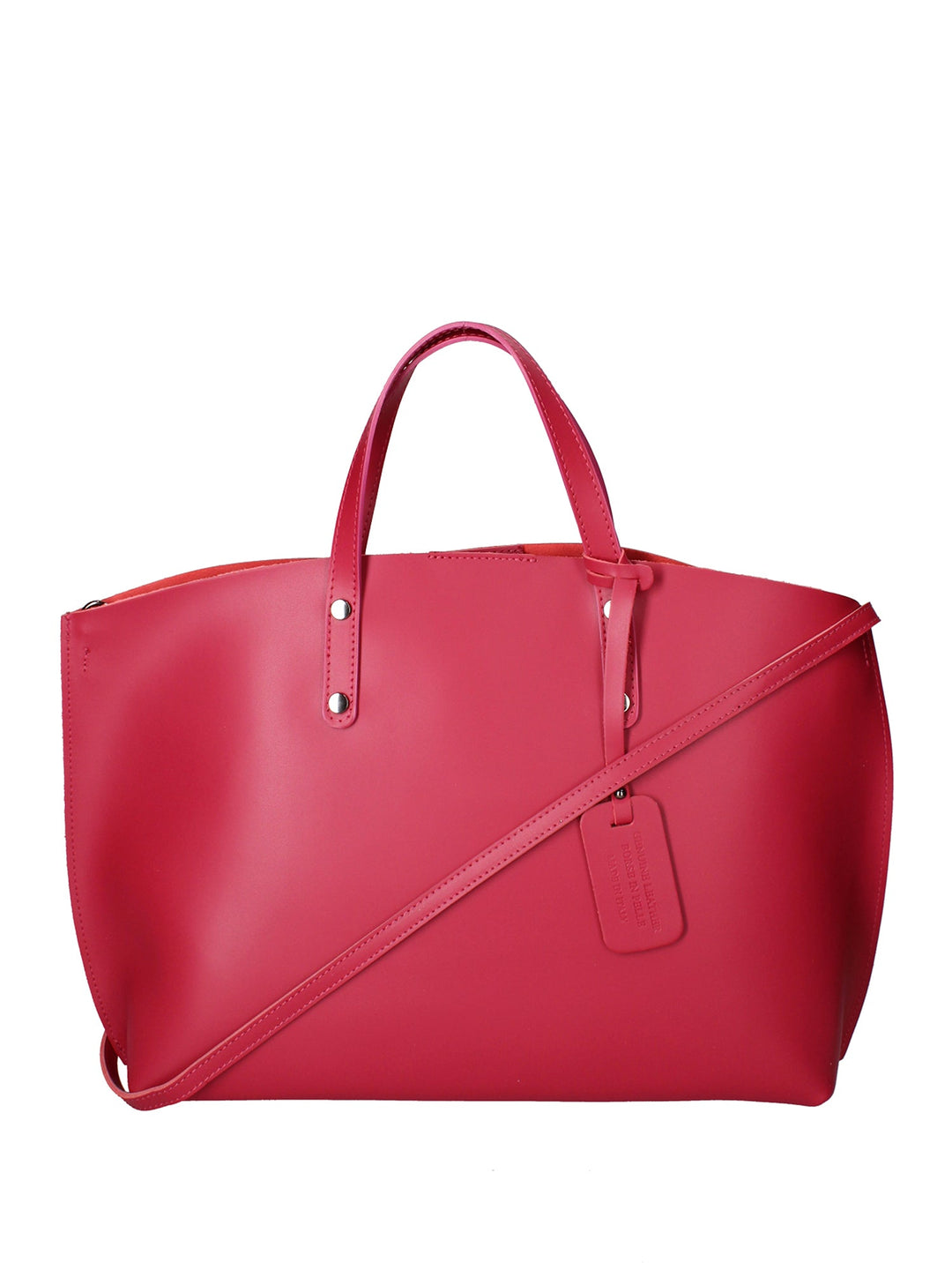 2094-L117_FUXIA_SCURO Borsa a spalla da donna In Vera pelle