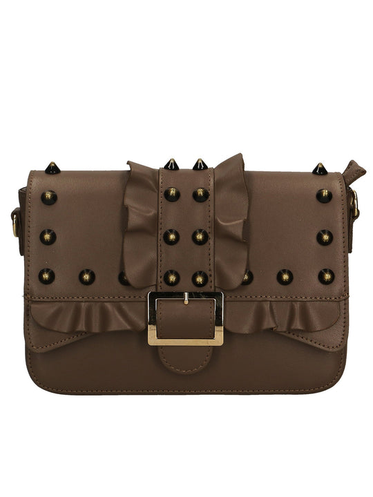 Borsa a spalla da Donna in Vera Pelle | Gave Lux | GLX22181723FBG-T.MORO_DARK_BROWN