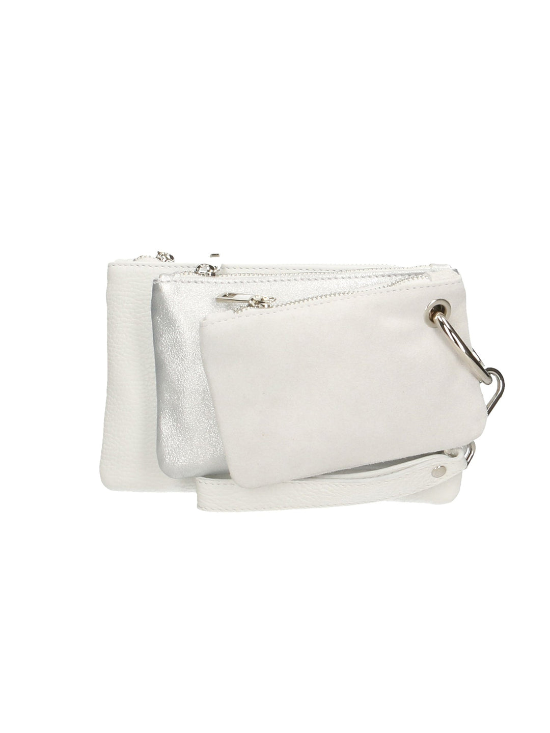 Borsa a tracolla da Donna in Vera Pelle | Gave Lux | GLX2218903423FBG-BIANCO+ARGENTO