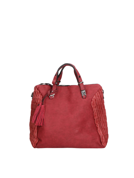 Borsa a spalla da donna Misto nylon e pelle | Gave Lux | GLX22LK026423FBG-BORDEAUX