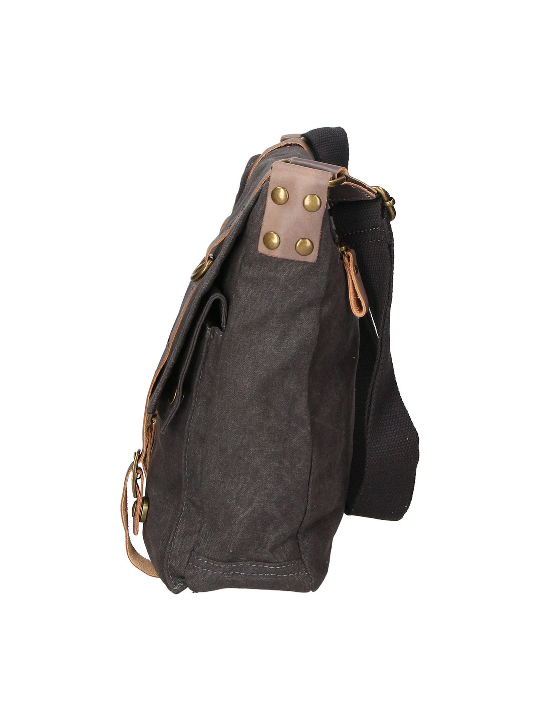 Milena Unisex-Schultertasche aus Canvas und Leder