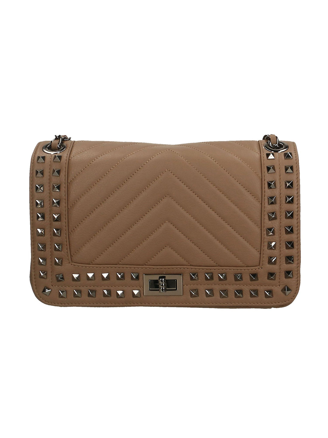 Borsa a spalla da Donna in Vera Pelle | Gave Lux | GLX22659623FBG-TAUPE