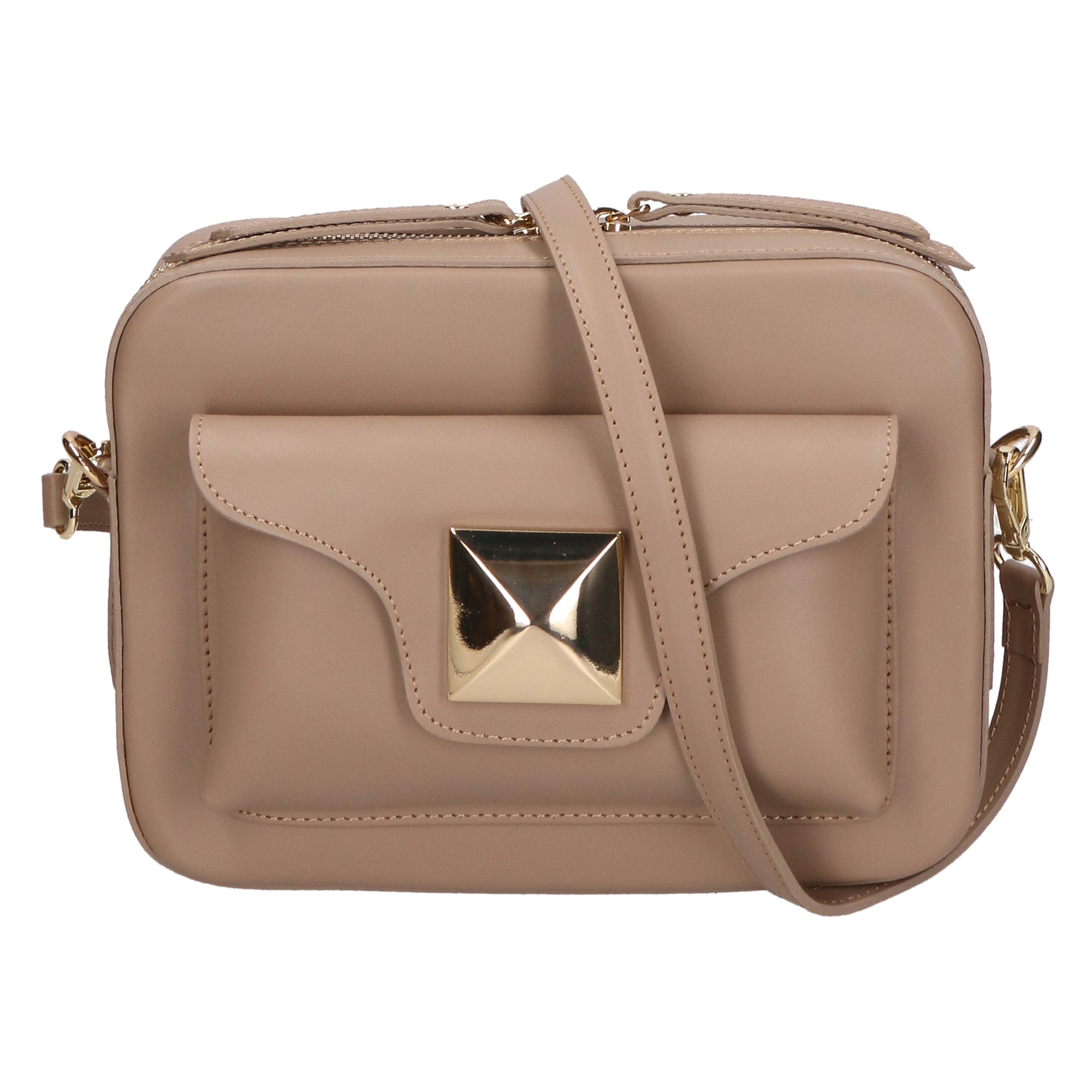Borsa a tracolla da Donna in Vera Pelle | Gave Lux | GLX220601323FBG-L110_TAUPE_CHIARO