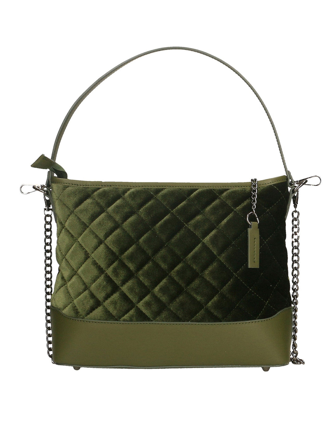 Borsa a spalla da donna In Velluto | Gave Lux | GLX22882323FBG-VERDE