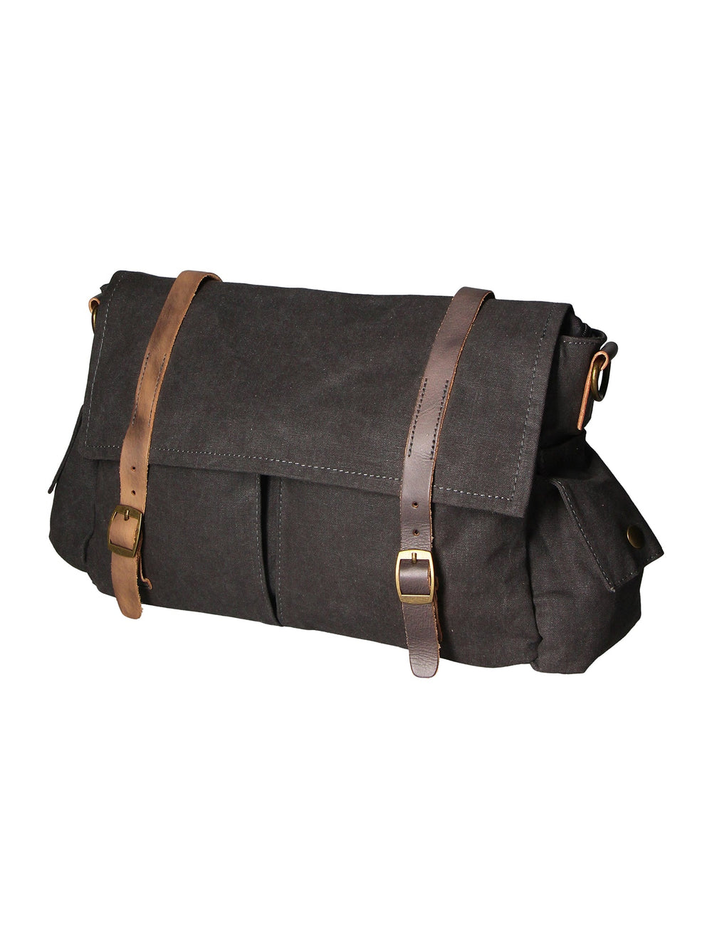 Mina Unisex-Umhängetasche aus Canvas und Leder