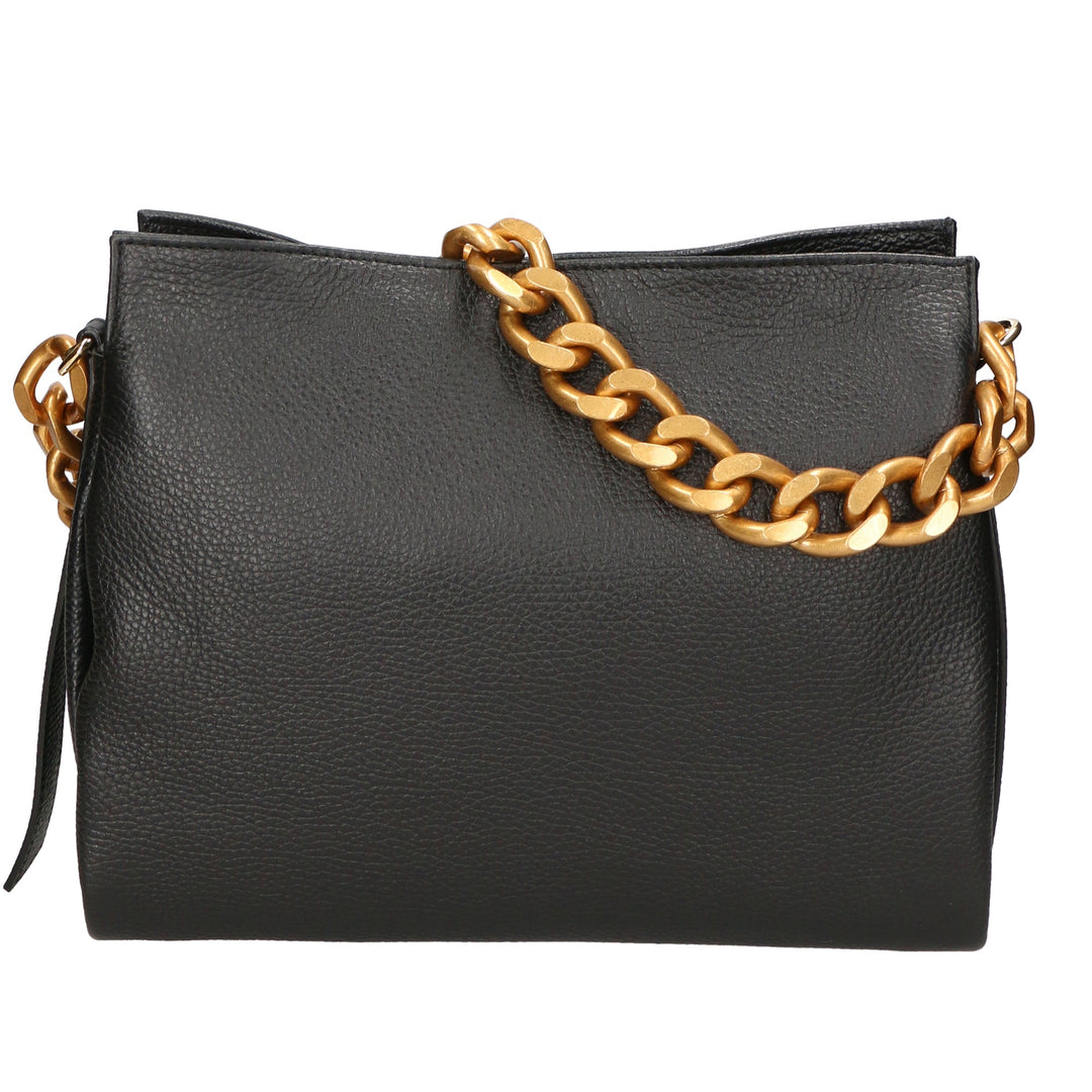 Borsa a spalla da Donna in Vera Pelle | Gave Lux | GLX220611023FBG-D28_NERO_BLACK