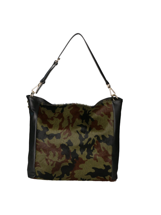 Borsa a spalla da Donna in Vera Pelle | Gave Lux | GLX220547523FBG-MILITARE