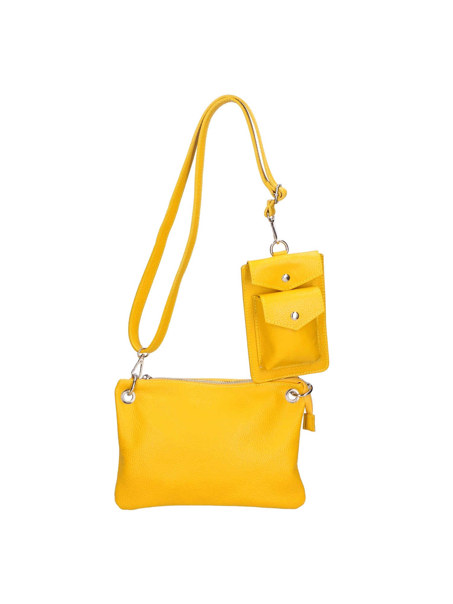 Borsa a Tracolla da Donna in Vera Pelle | Gave Lux | GLX220593223FBG-D04_GIALLO_YELLOW