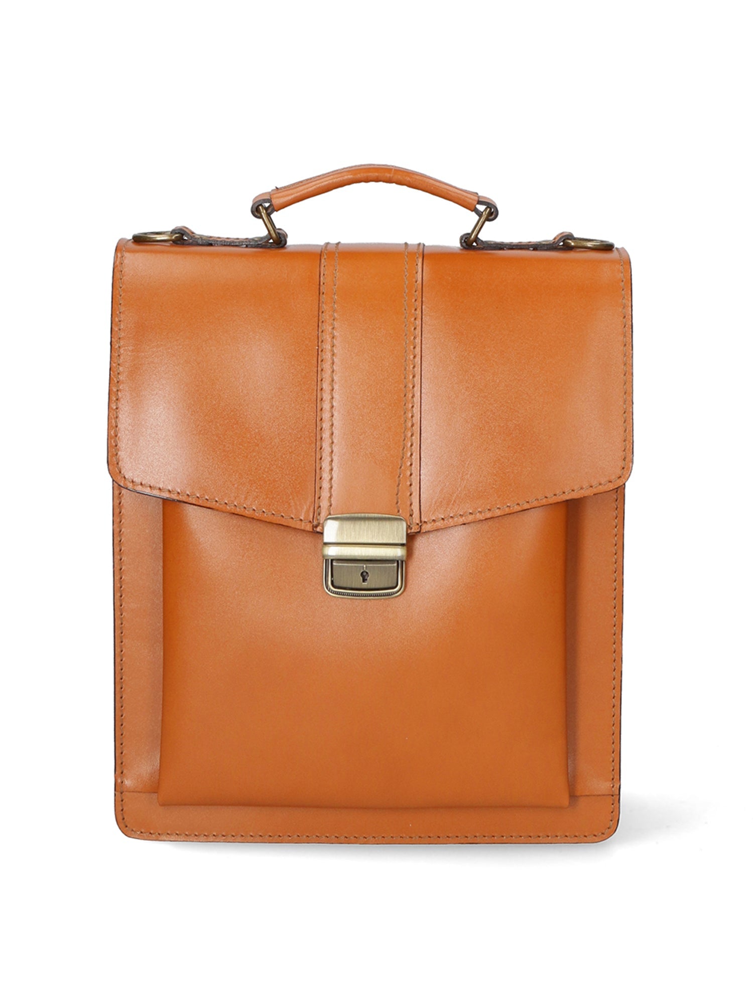 Borsa da lavoro Unisex in Vera Pelle | Gave Lux | GLX22701223FBG-CUOIO_COGNAC