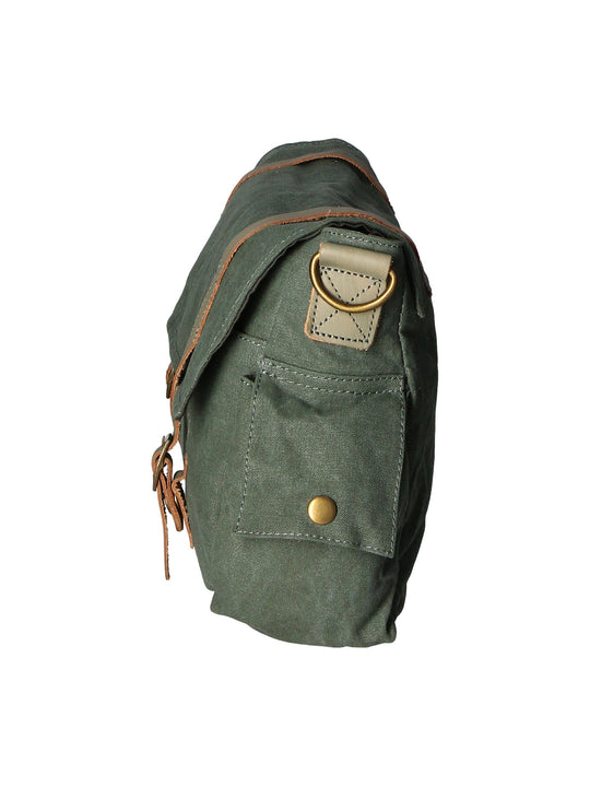Mina Unisex-Umhängetasche aus Canvas und Leder