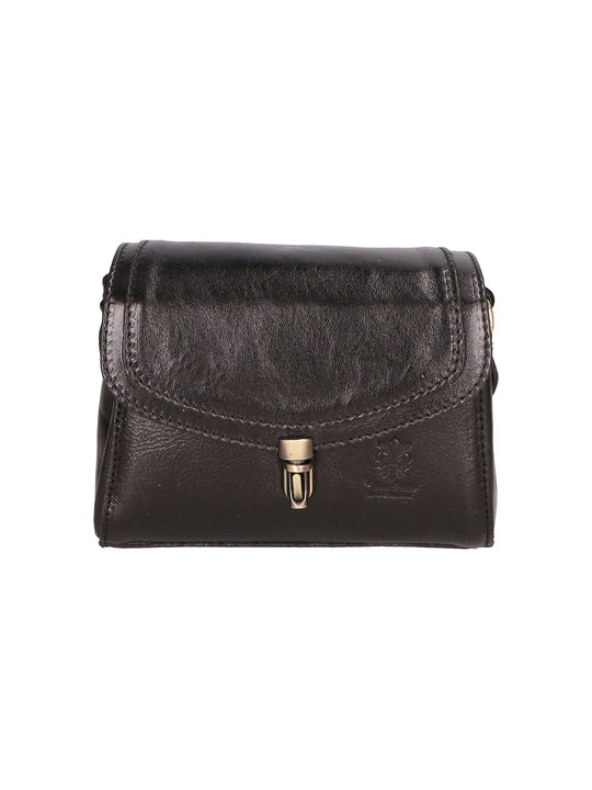 Borsa a tracolla da donna In Vera pelle | gave lux | GLX220711823FBG-NERO