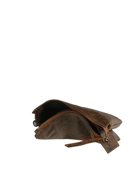 Women's clutch bag in genuine leather