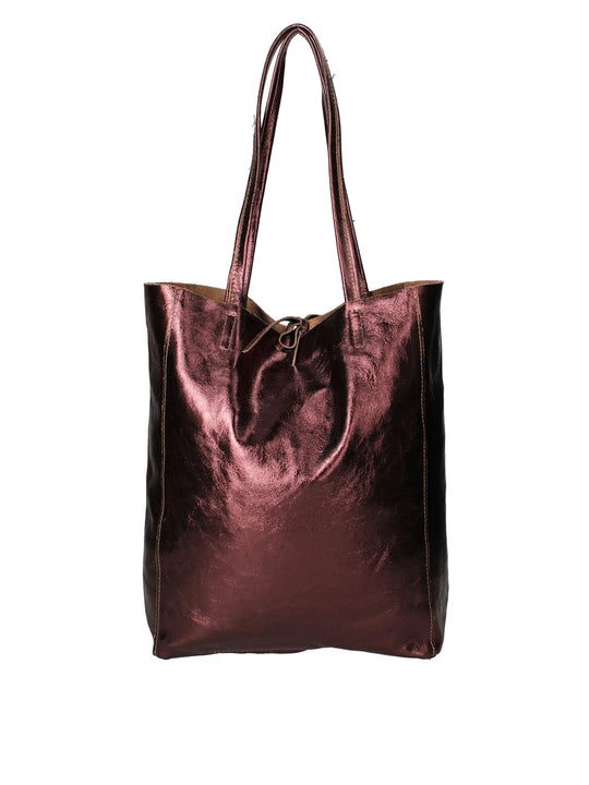 Borsa Shopper da donna In Vera pelle | Gave Lux | GLX220756523FBG-L015_T.MORO