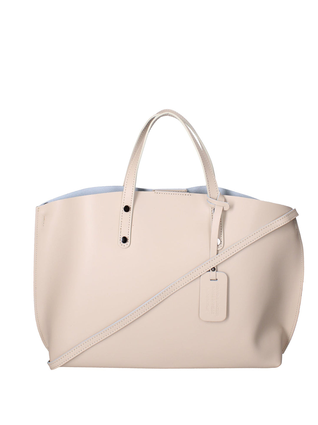 2094-L116_BEIGE Borsa a spalla da donna In Vera pelle