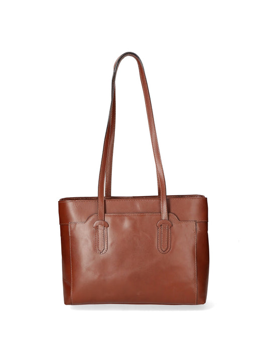 Borsa a spalla da Donna in Vera Pelle | Gave Lux | GLX22911823FBG-MARRONE