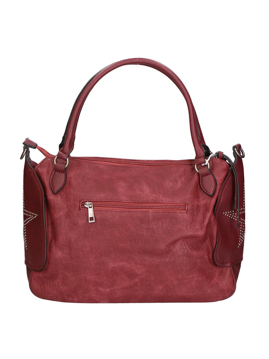 Rosa Damen Handtasche aus Kunstleder