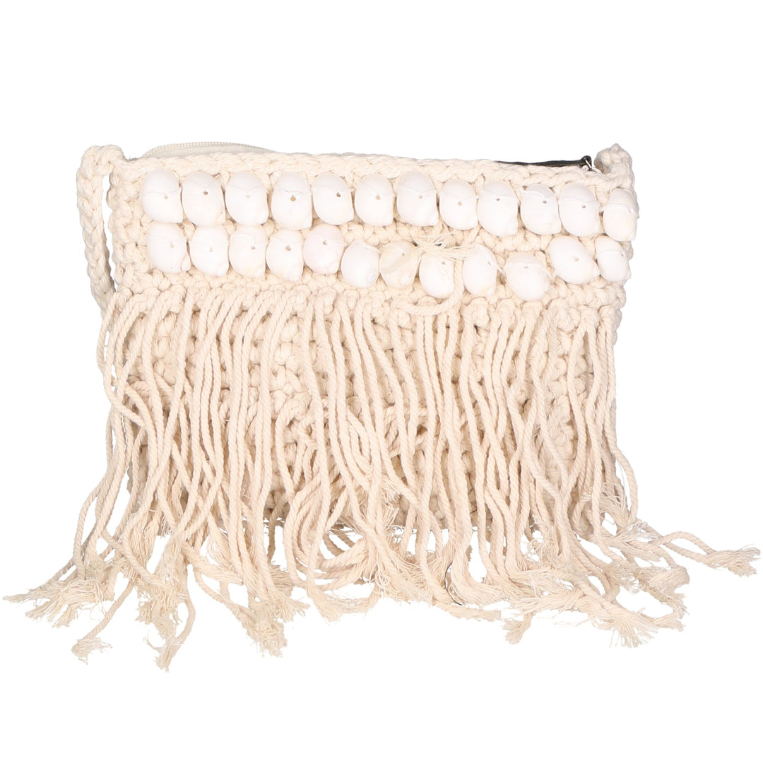 Borsa a tracolla da Donna in Cotone intrecciato a mano | Gave Lux | GLX228811823FBG-BEIGE