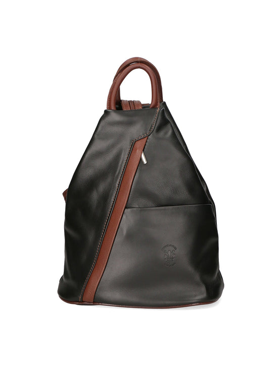 Zaino da Donna in Vera Pelle | Gave Lux | GLX228007223FBG-NERO-MARRONE