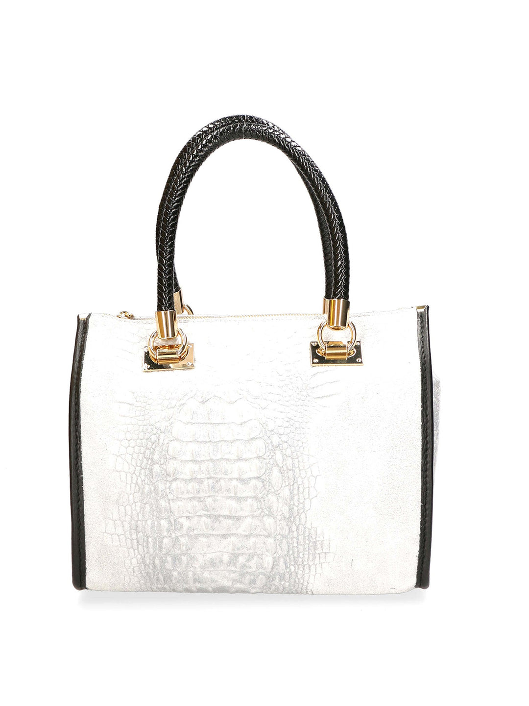 Borsa a bauletto da Donna in Vera Pelle | Gave Lux | GLX228004423FBG-018_GRIGIO_MEDIO