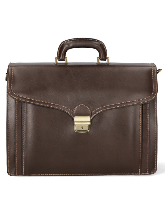 Borsa da lavoro da Uomo in Vera Pelle | Gave Lux | GLX22701023FBG-TMORO_DARK_BROWN