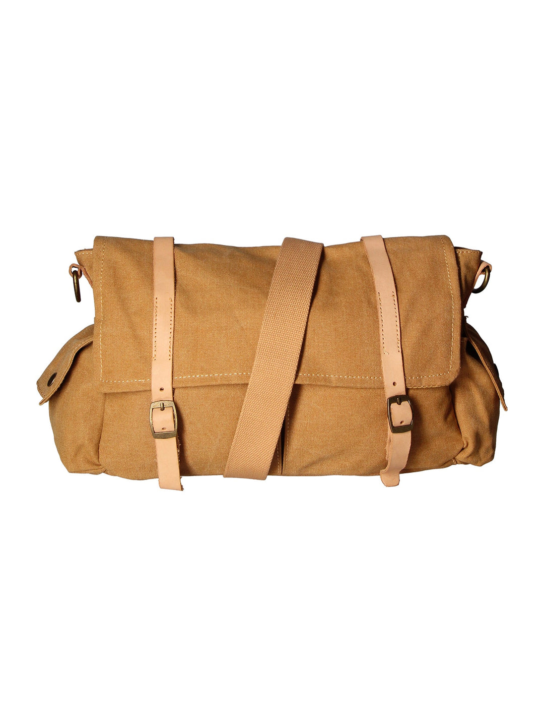 Mina Unisex-Umhängetasche aus Canvas und Leder