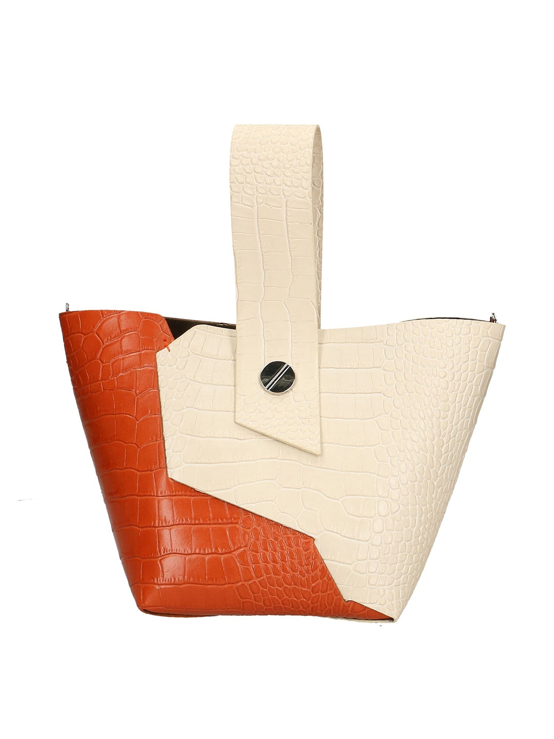 Borsa a mano da Donna in Vera Pelle | Gave Lux | GLX220064323FBG-C37+C35_BEIGE+ARANCIONE