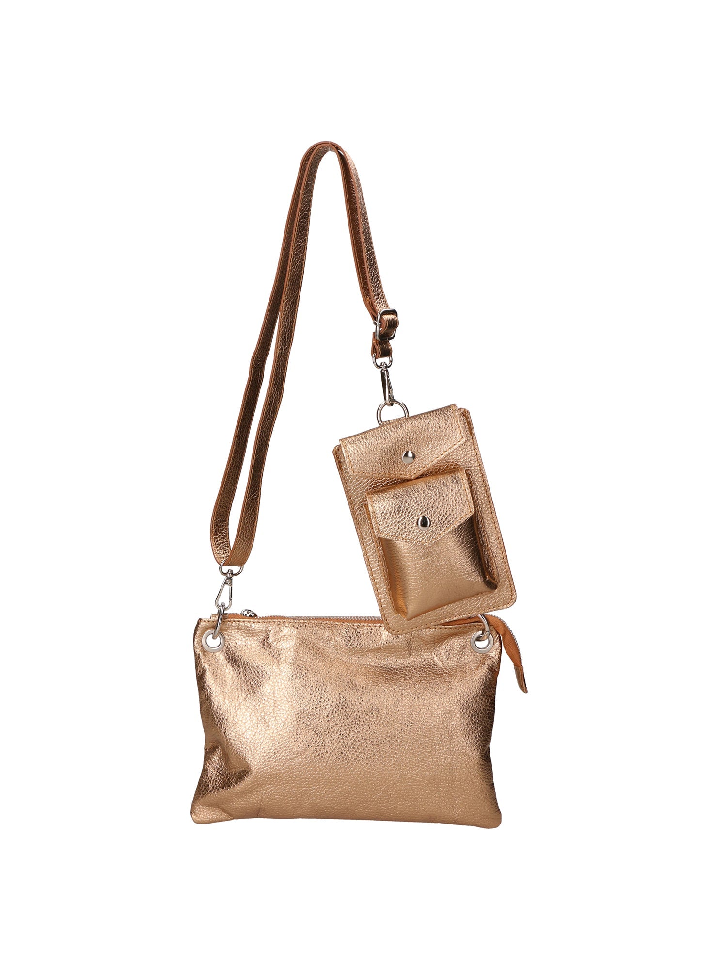 Borsa a Tracolla da Donna in Vera Pelle | Gave Lux | GLX220593223FBG-DL7_ORO_ANTICO