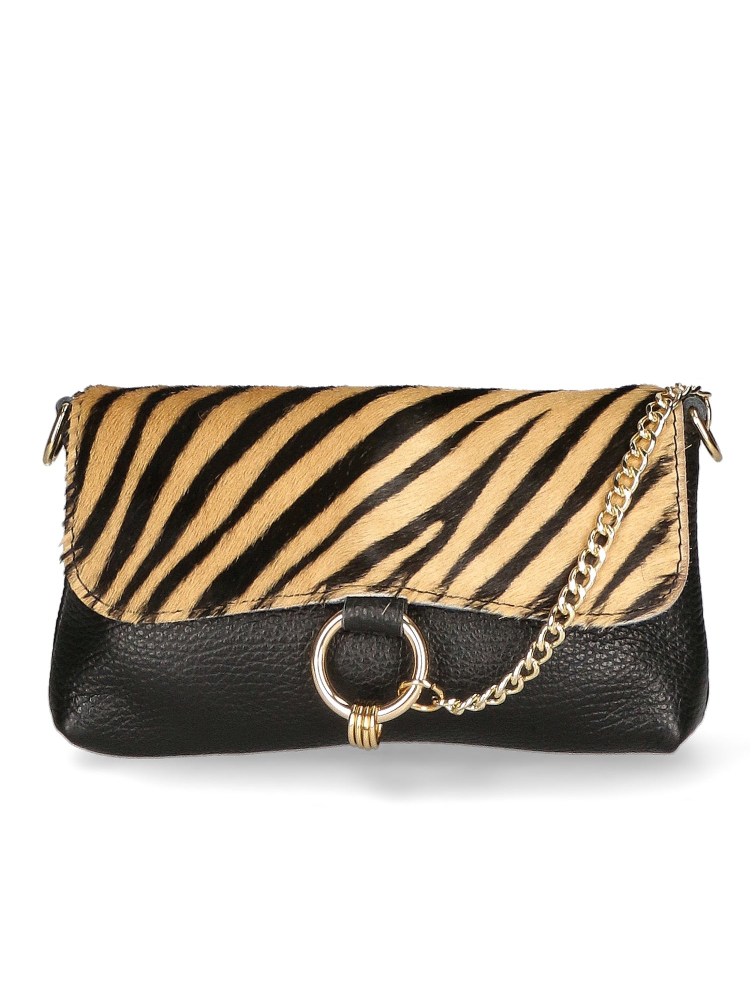 Pochette da Donna in Vera Pelle | Gave Lux | GLX220476023FBG-ZEBRA_CUOIO