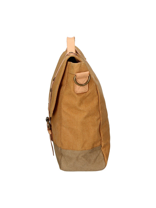 Minerva Unisex-Handtasche aus Canvas und Leder