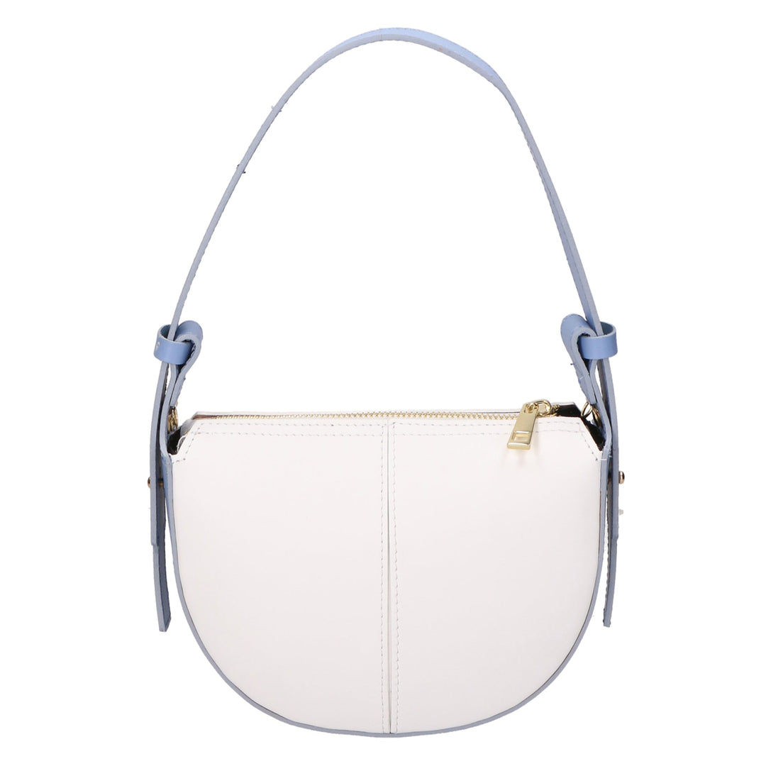 Borsa a spalla da Donna in Vera Pelle | Gave Lux | GLX220621523FBG-BIANCO_L101+L220