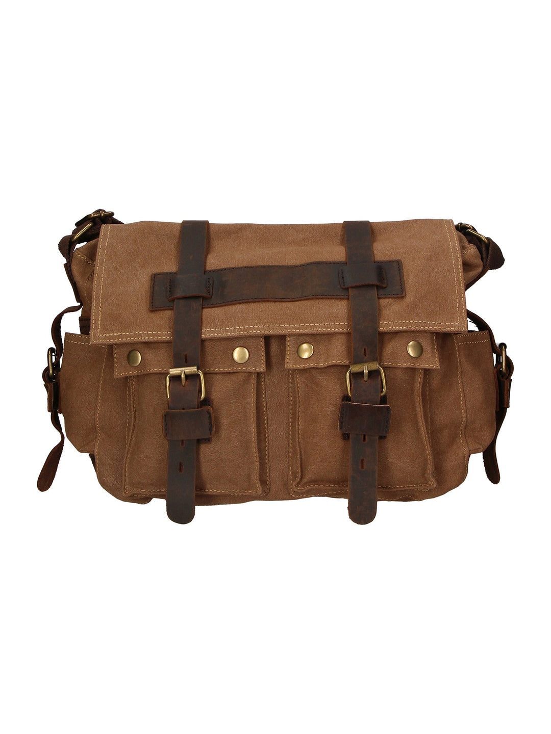 Borsa a spalla unisex in Canvas e pelle | Gave Lux | GLX22ZG301623FBG-FANGO_TAUPE