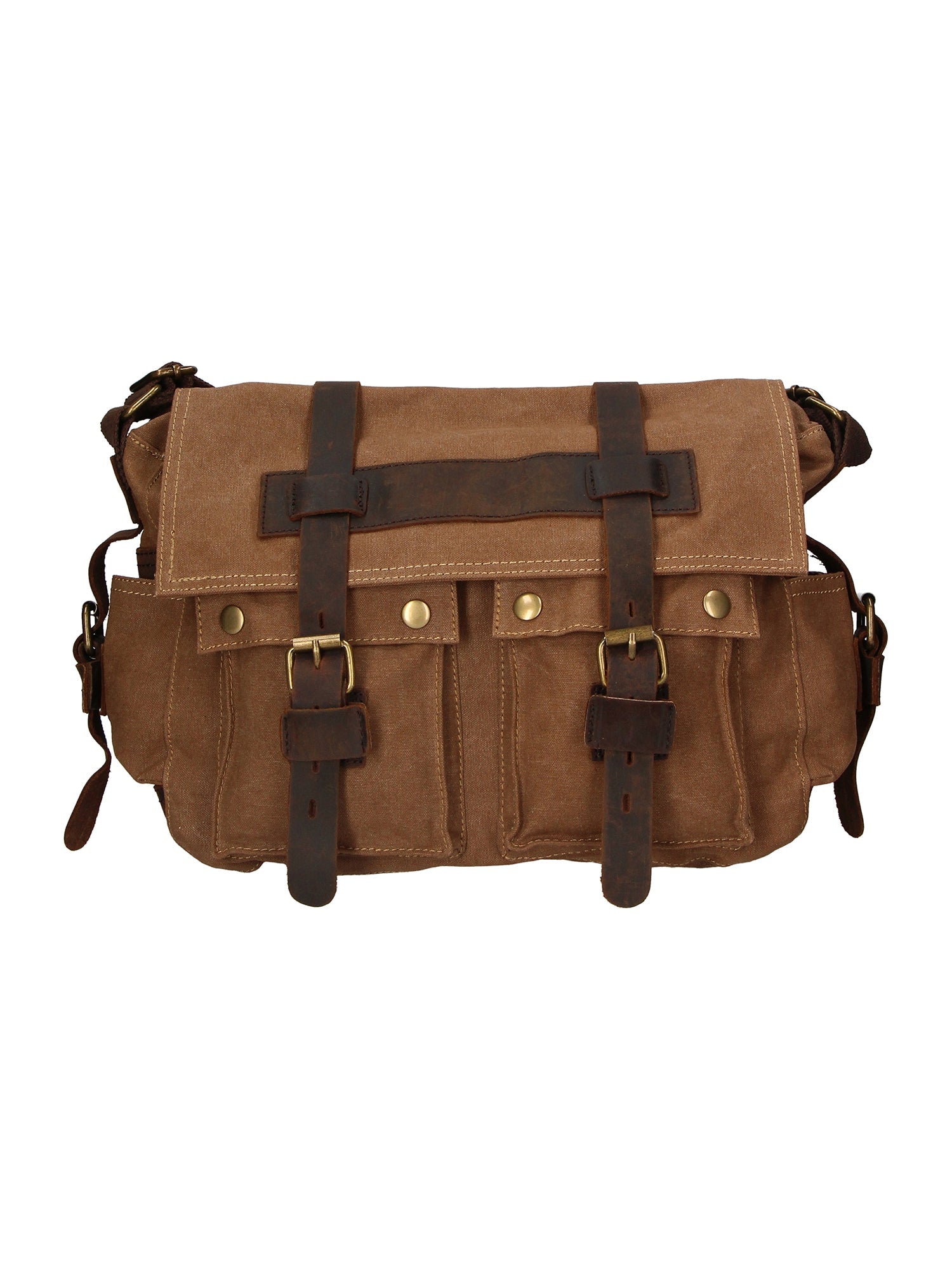 Borsa a spalla unisex in Canvas e pelle | Gave Lux | GLX22ZG301623FBG-FANGO_TAUPE