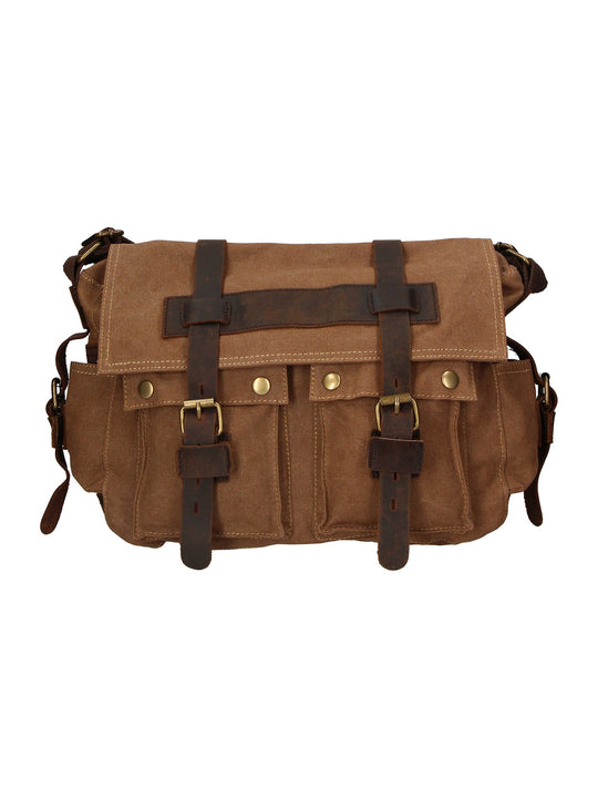 Borsa a spalla unisex in Canvas e pelle | Gave Lux | GLX22ZG301623FBG-FANGO_TAUPE