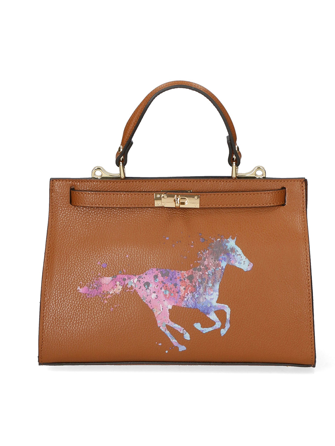 Borsa a mano da Donna in Vera Pelle | Gave Lux | GLX220426323FBG-D17_CUOIO_SCURO_DARK_COGNAC
