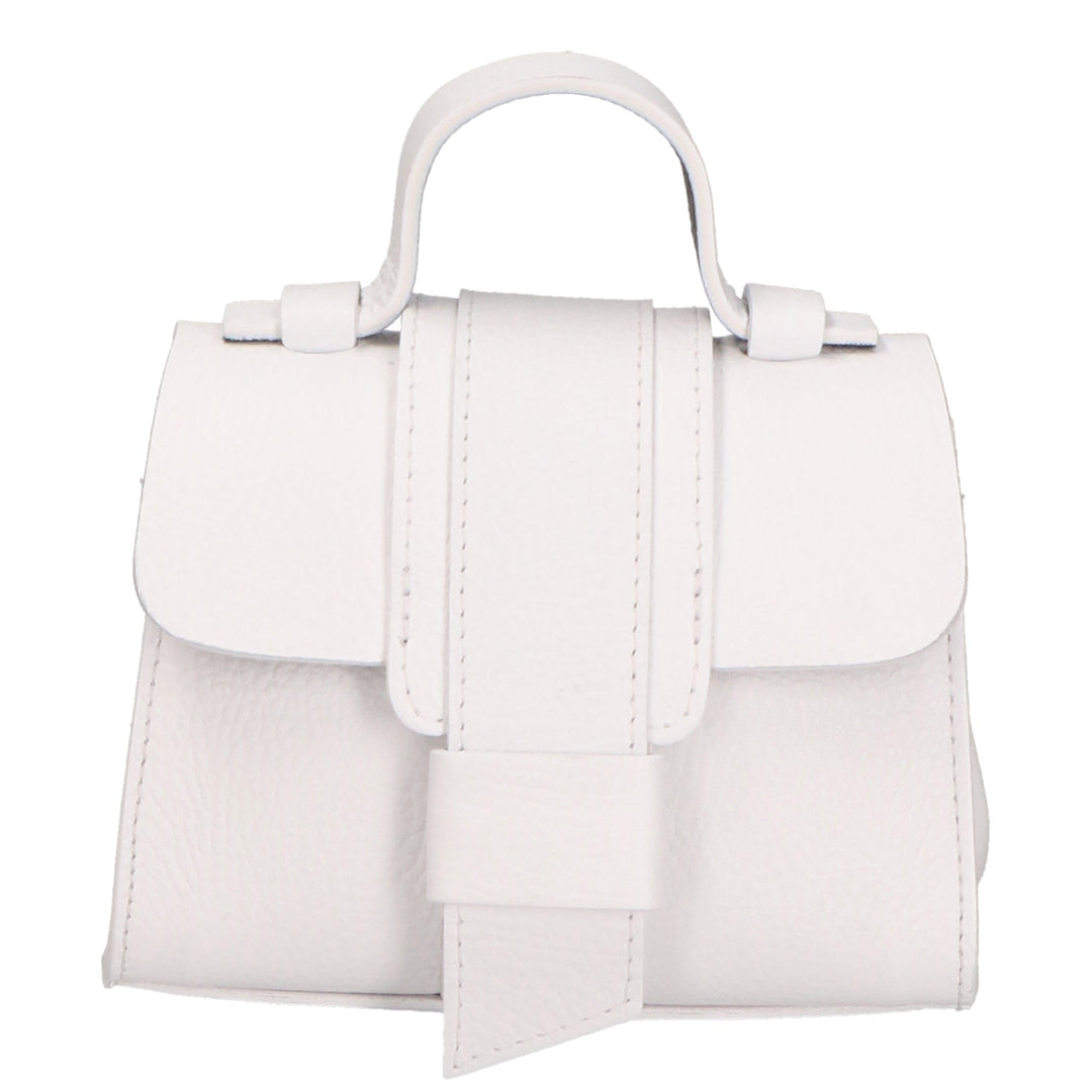 Borsa a mano da Donna in Vera Pelle | Gave Lux | GLX220625023FBG-D01_BIANCO+D28_NERO