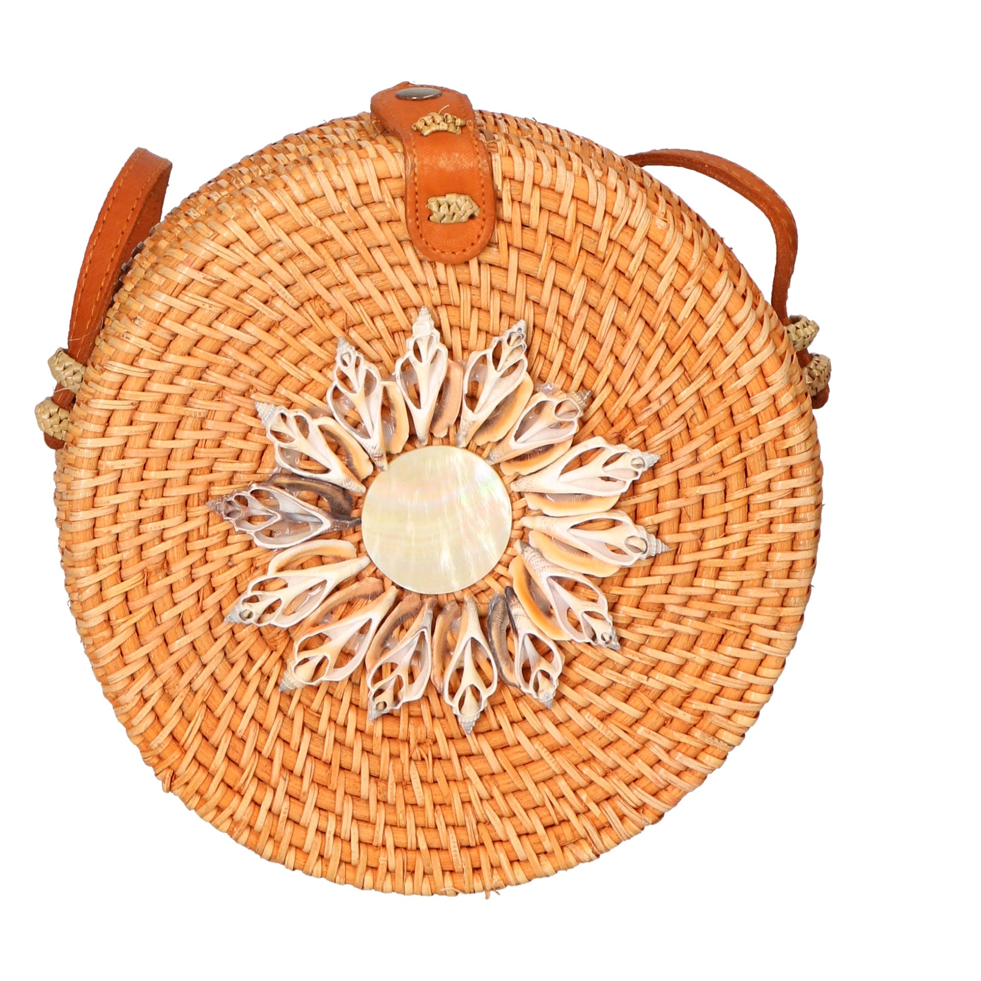 Borsa a tracolla da Donna in Paglia Intrecciata a mano | Gave Lux | GLX228812023FBG-CLEA