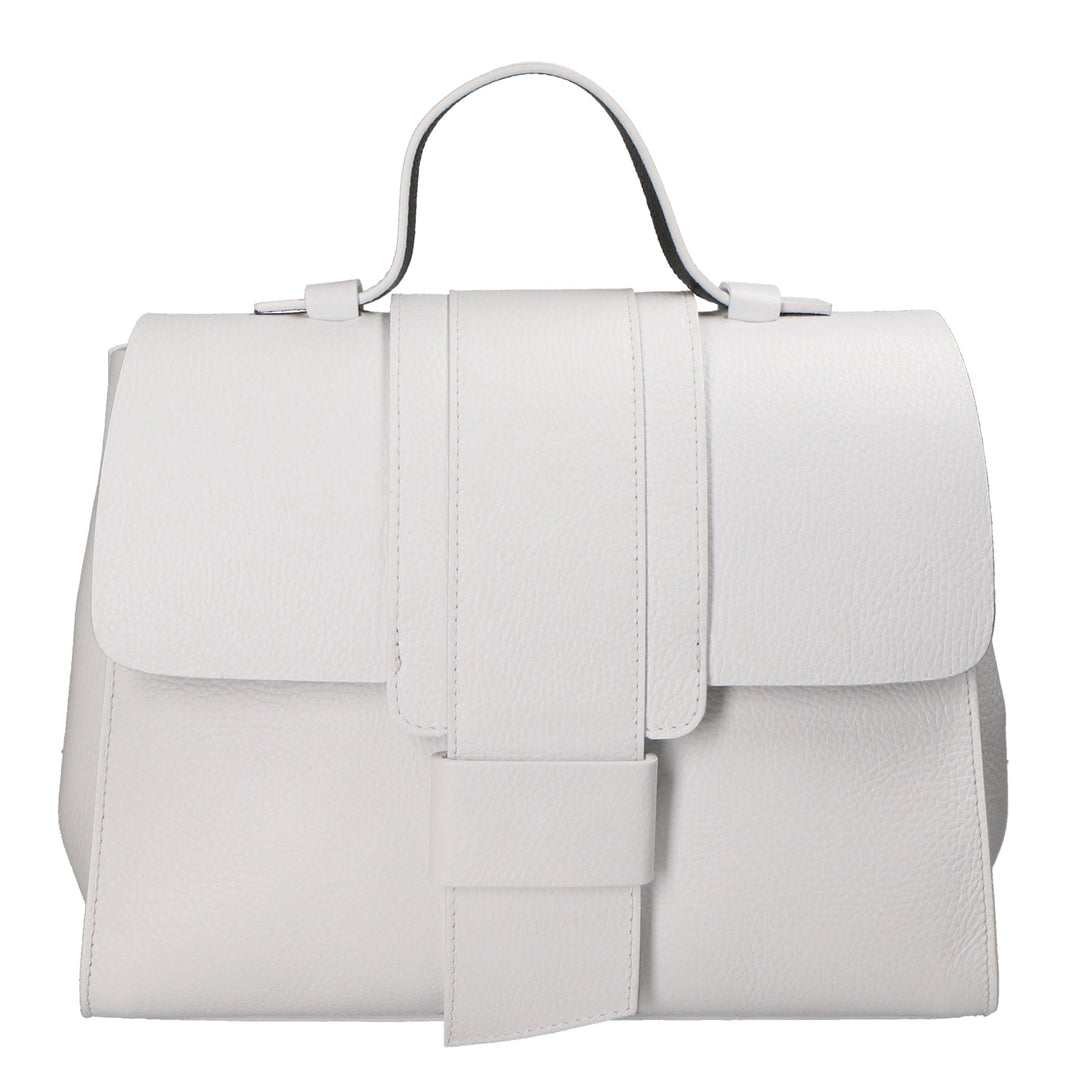 Borsa a mano da Donna in Vera Pelle | Gave Lux | GLX220624423FBG-D01_BIANCO+D28_NERO