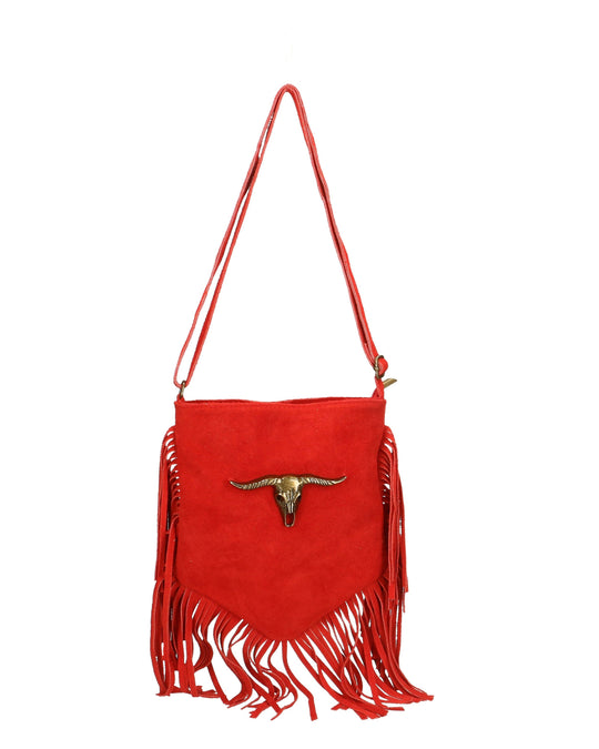 Borsa a tracolla da donna In Vera pelle | Gave Lux | GLX22151823FBG-ROSSO