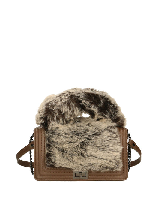 Borsa a tracolla da donna In Vera pelle | Gave Lux | GLX22659923FBG-TAUPE