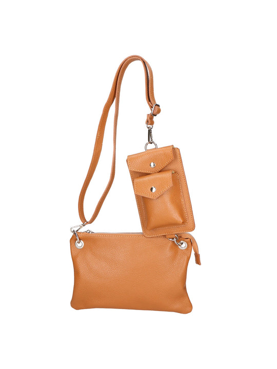 Borsa a Tracolla da Donna in Vera Pelle | Gave Lux | GLX220593223FBG-D44_CUOIO_COGNAC
