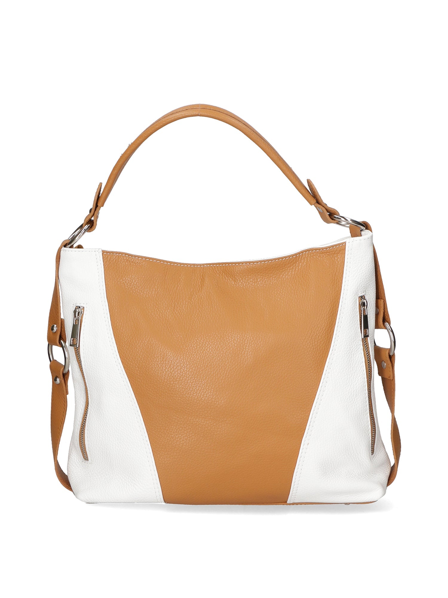 Borsa a spalla da Donna in Vera Pelle | Gave Lux | GLX228006423FBG-D17_CUOIO_D01_BIANCO
