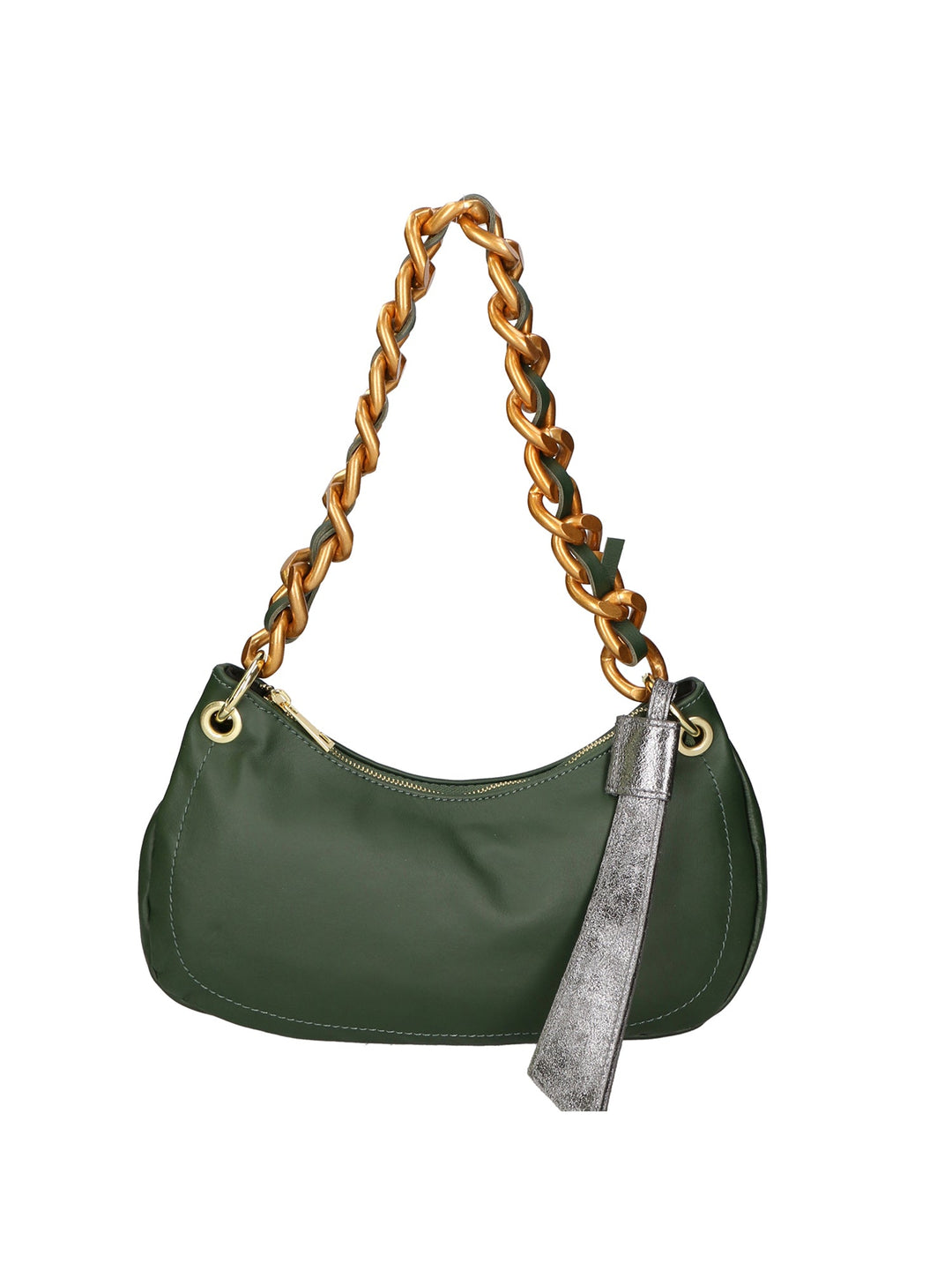 Borsa a spalla da Donna in Vera Pelle | Gave Lux | GLX220546123FBG-S14_VERDE_SCURO_L020_FERRO