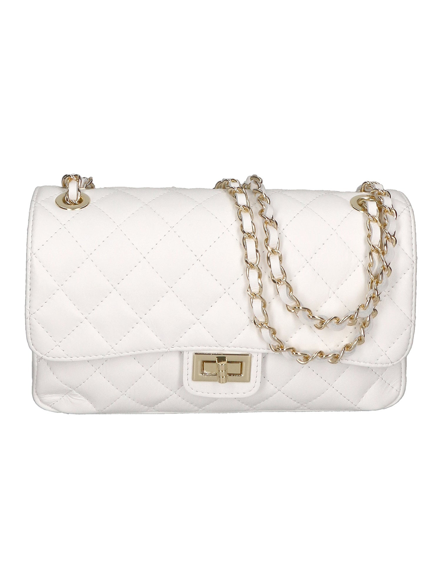 borsa a spalla da Donna in Vera Pelle | Gave Lux | GLX22607823FBG-S01_BIANCO