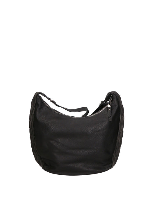 Borsa a spalla da donna Misto nylon e pelle