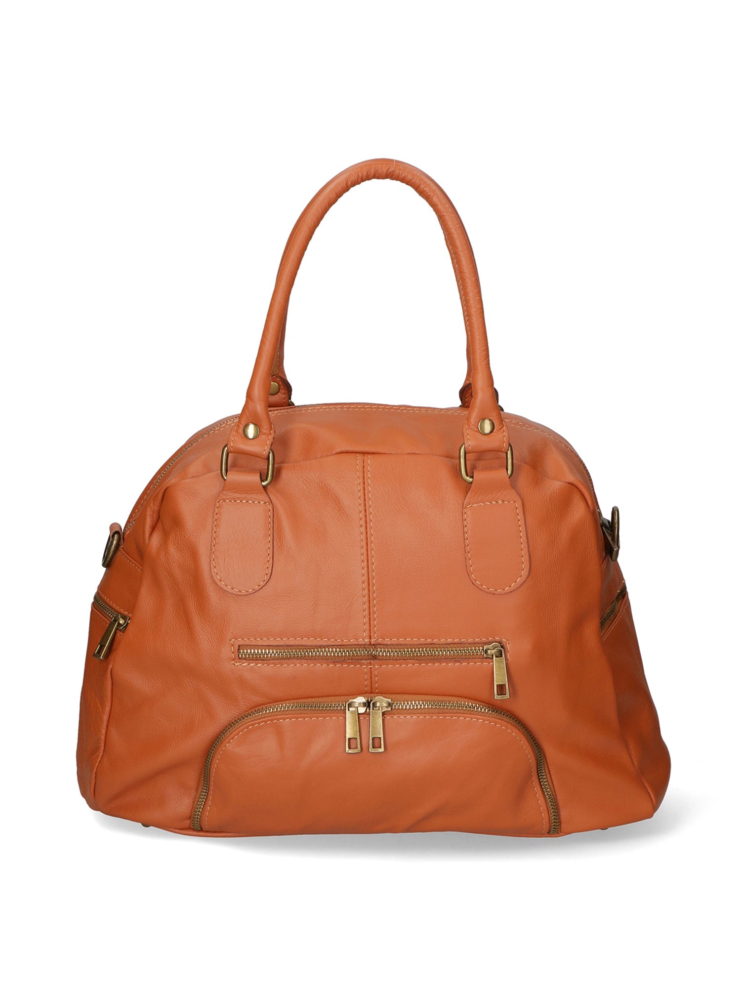 Borsa a mano da Donna in Vera Pelle | Gave Lux | GLX22617423FBG-S17_CUOIO_SCURO