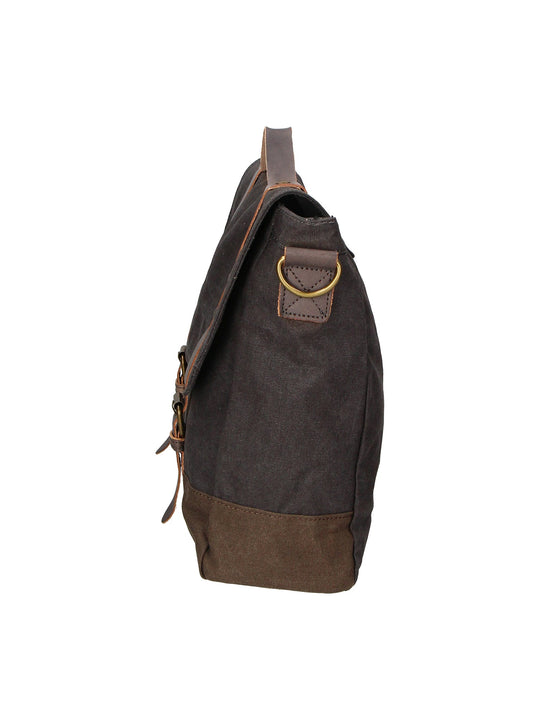 Minerva Unisex-Handtasche aus Canvas und Leder