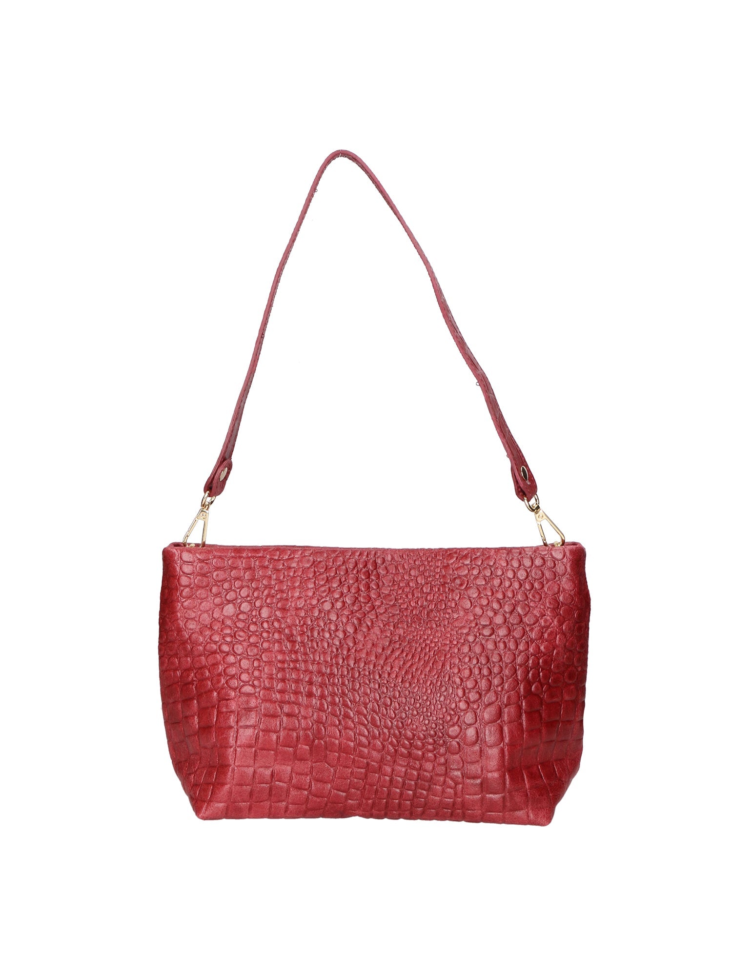 Borsa a spalla da Donna in Vera Pelle | Gave Lux | GLX220649823FBG-037_BORDO